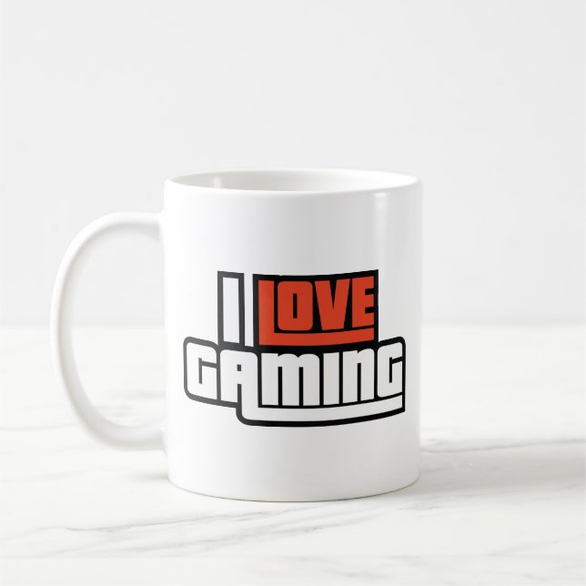 I Love Gaming Coffee Mug (Left)