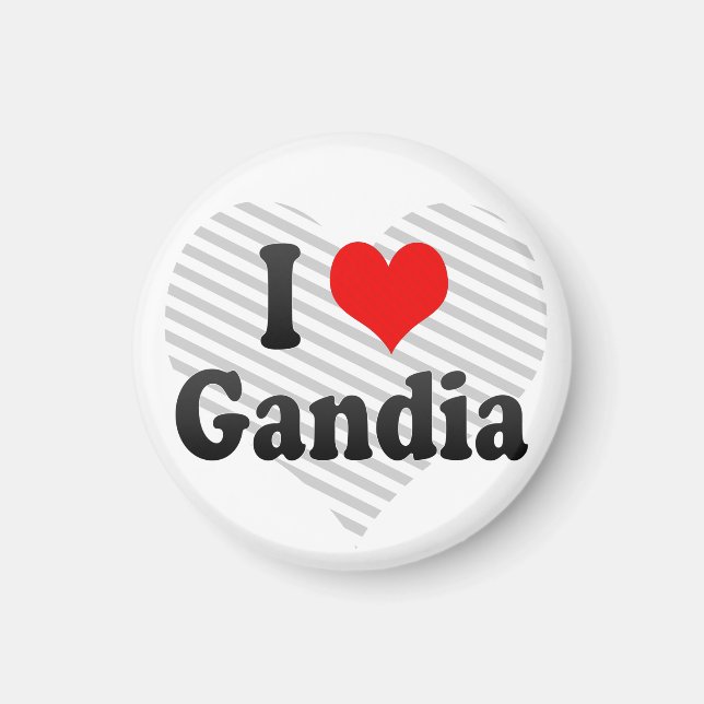 I Love Gandia, Spain Magnet (Front)