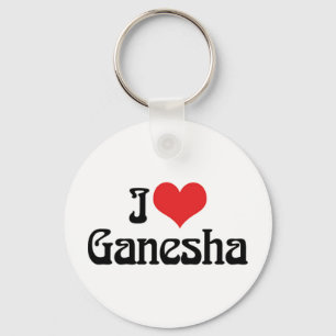I Love ganesha Keychain
