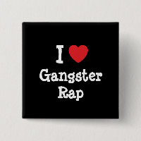 I love Gangster Rap heart custom personalised