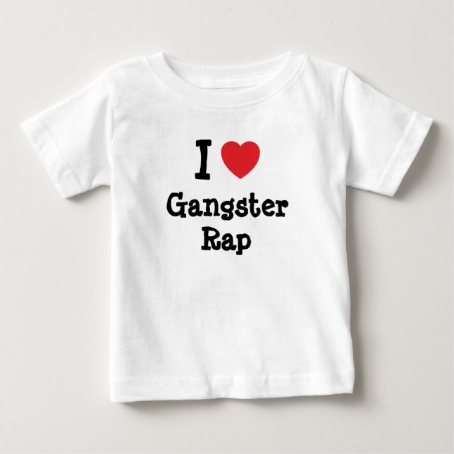 I love Gangster Rap heart custom personalised Baby T-Shirt (Front)