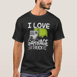 I Love Garbage Truck Retro Recycling Trash Garbage T-Shirt