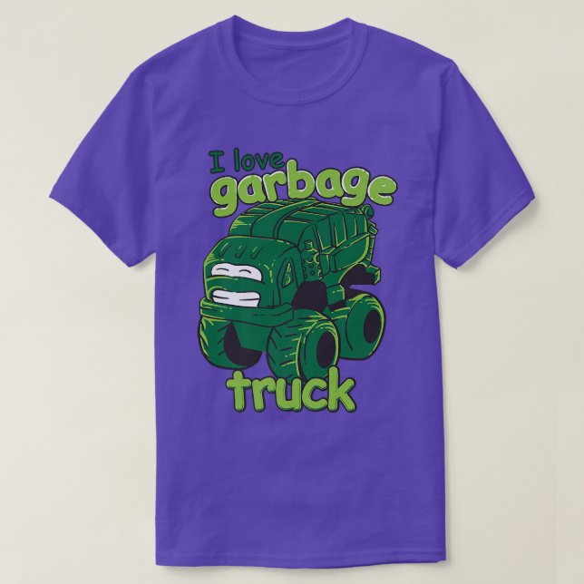 I Love Garbage Trucks Kids - Little Trash Truck Te T-Shirt (Design Front)