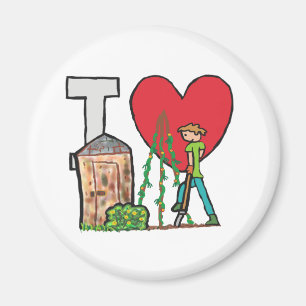 I Love Gardening Magnet
