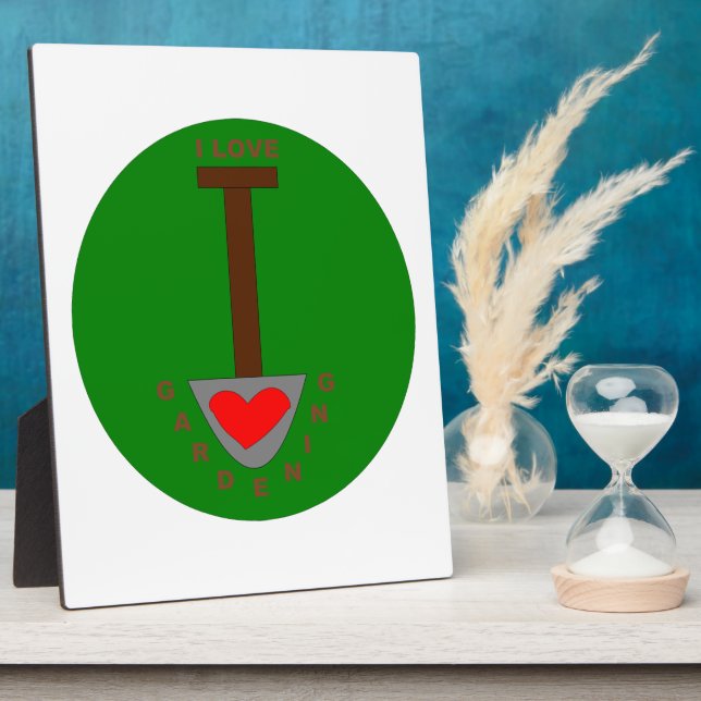 I Love Gardening Plaque (Side)