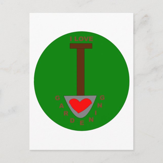I Love Gardening Postcard (Front)