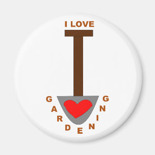 I Love Gardening Spade Magnet