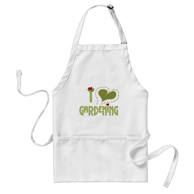 I Love Gardening Standard Apron (Front)