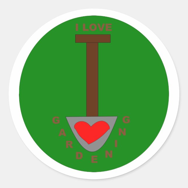 I Love Gardening Stickers (Front)