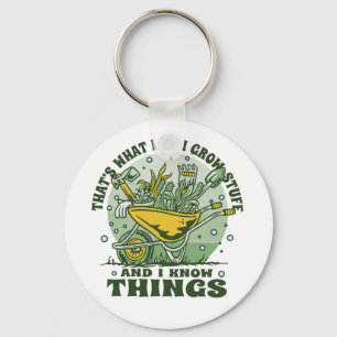 I love gardening with the funny gardener wheelbarr key ring