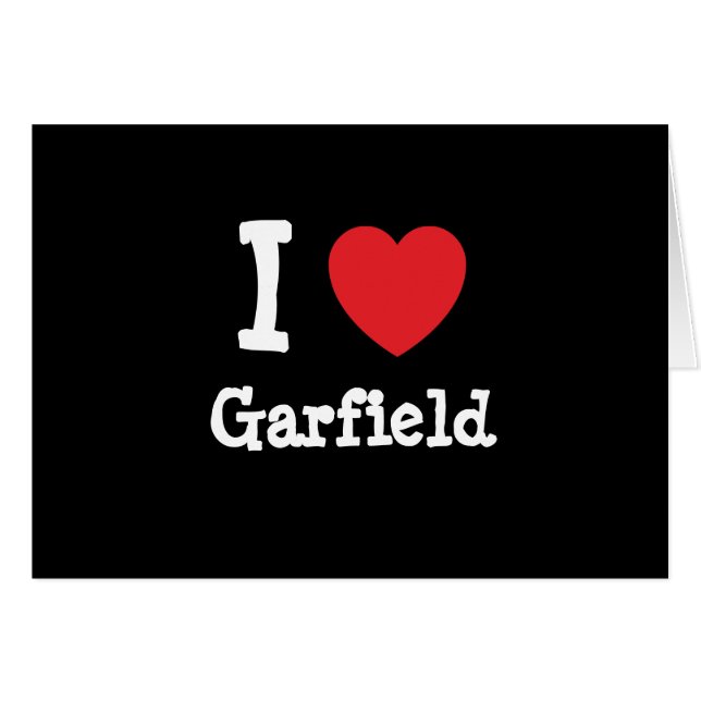 I love Garfield heart custom personalised (Front Horizontal)