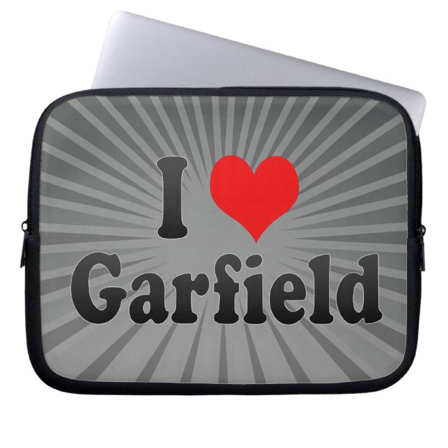 I Love Garfield, United States Laptop Sleeve (Front)