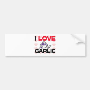 I Love Garlic Bumper Sticker