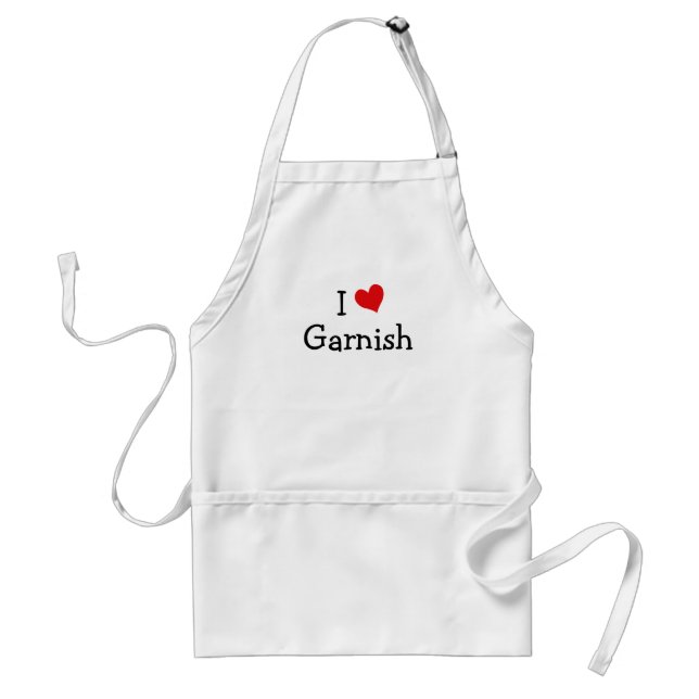 I Love Garnish Standard Apron (Front)