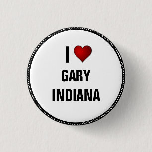 I Love Gary, Indiana 3 Cm Round Badge