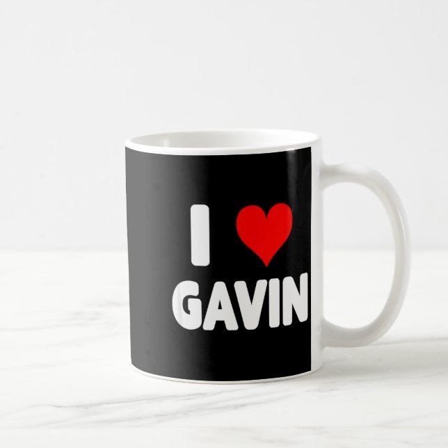 I Love Gavin - Heart  Coffee Mug (Right)