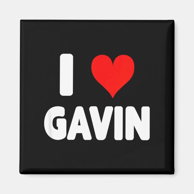 I Love Gavin - Heart  Magnet (Front)