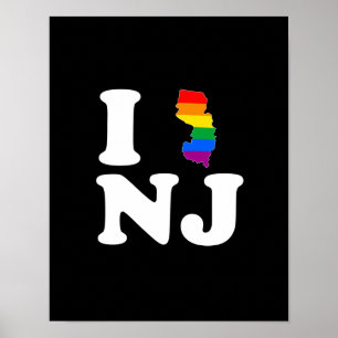 I LOVE GAY NEW JERSEY - WHITE -.png Poster