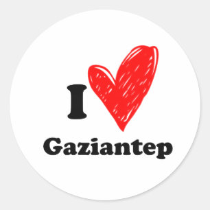 I love Gaziantep Classic Round Sticker