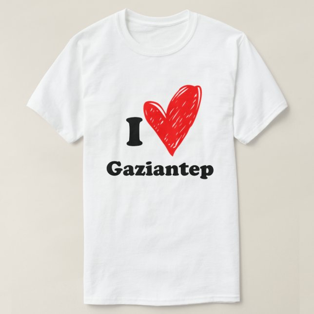 I love Gaziantep T Shirt (Design Front)