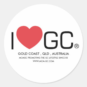 I love GC Classic Round Sticker