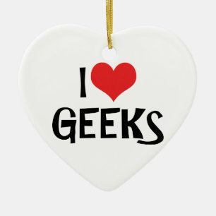 I Love Geeks Ornament