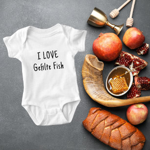 I LOVE Gefilte Fish Rosh Hashanah  Baby Bodysuit
