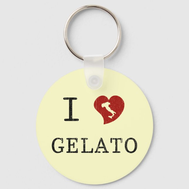 I Love Gelato Key Ring (Front)