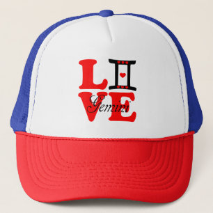 ♊★😍I Love Gemini-Best-Zodiac Sign Basic Stylish Trucker Hat