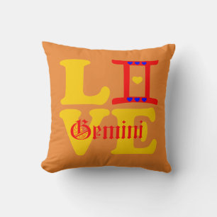 ♊★😍I Love Gemini-Best-Zodiac Sign Fabulous Cushion