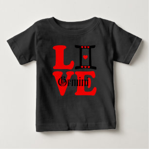 ♊★😍I Love Gemini-Best-Zodiac Sign Raglan Baseball Baby T-Shirt