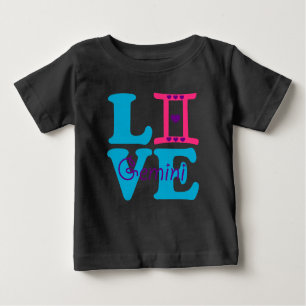 ♊★😍I Love Gemini-Best-Zodiac Sign Raglan Baseball Baby T-Shirt
