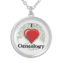 I love Genealogy Custom Pendant Necklace