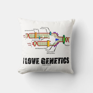 I Love Genetics DNA Replication Attitude Cushion