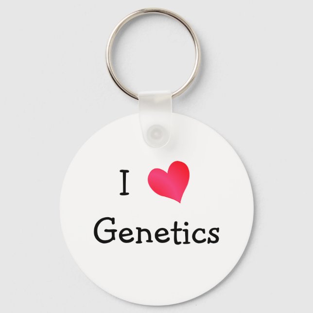 I Love Genetics Key Ring (Front)