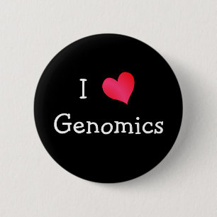 I Love Genomics 6 Cm Round Badge