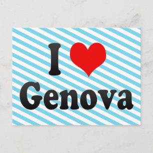 I Love Genova, Italy Postcard