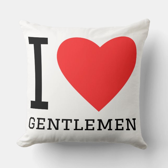 I love gentlemen cushion (Front)
