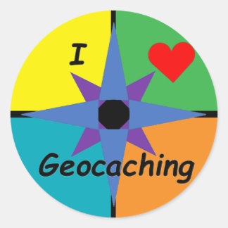 I Love Geocaching sticker (Large)