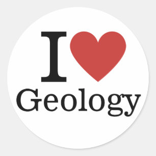 I ❤️ Love Geology for Students/Faculty CUSTOM Classic Round Sticker