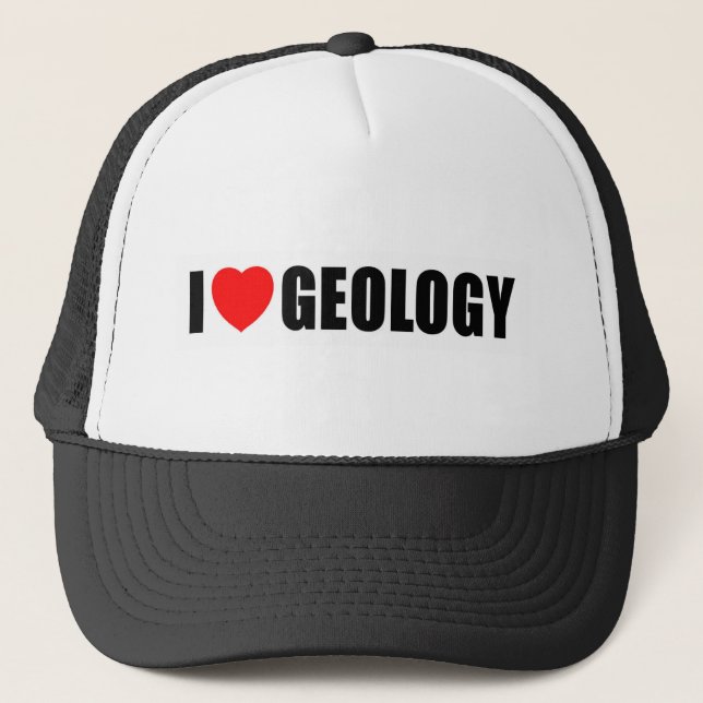 I Love Geology Trucker Hat (Front)