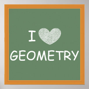 I Love Geometry Poster