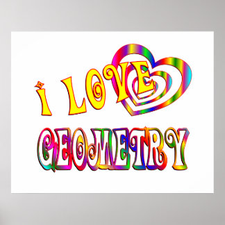 I Love Geometry Poster