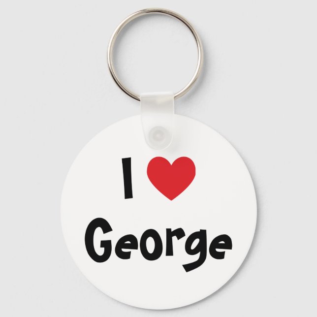 I Love George Key Ring (Front)