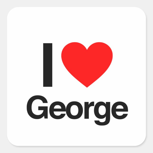 i love george square sticker (Front)