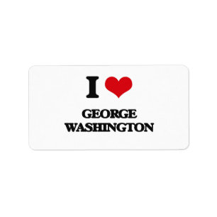 I love George Washington Label