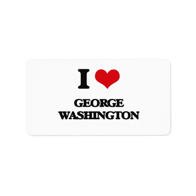 I love George Washington Label (Front)
