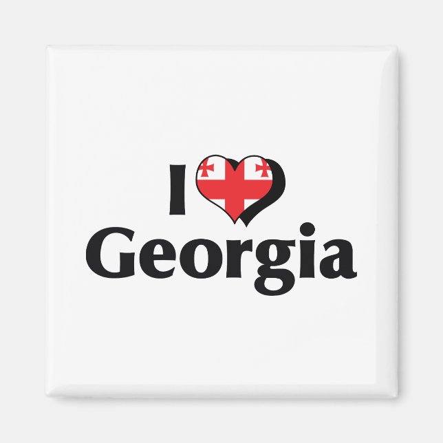 I Love Georgia Flag Magnet (Front)
