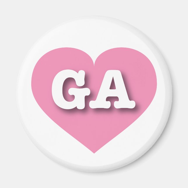 I love Georgia - GA pink heart Magnet (Front)