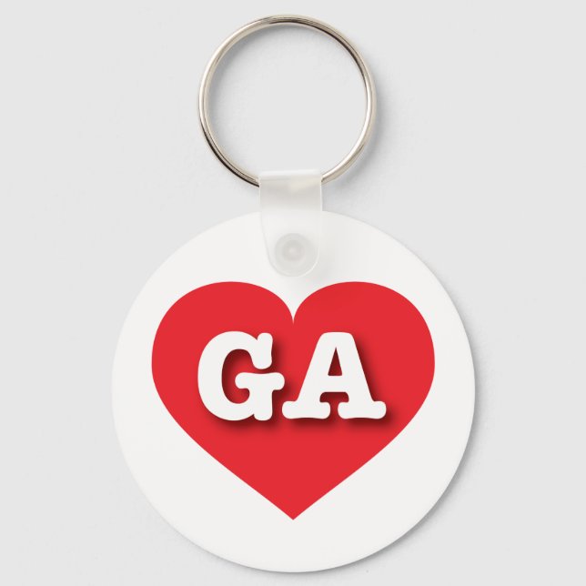 I love Georgia - GA red heart Key Ring (Front)